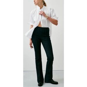 SPANXshape Zero Waistband Micro Flare Jeans, Dark Blue, High Waisted, Sz S